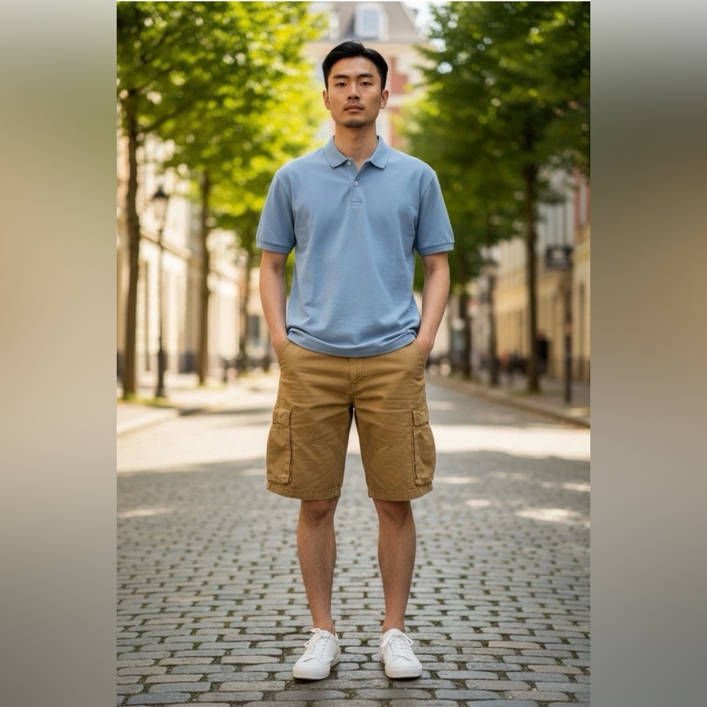 The North Face Heritage cotton shorts Brown Cargo Size 40 Long